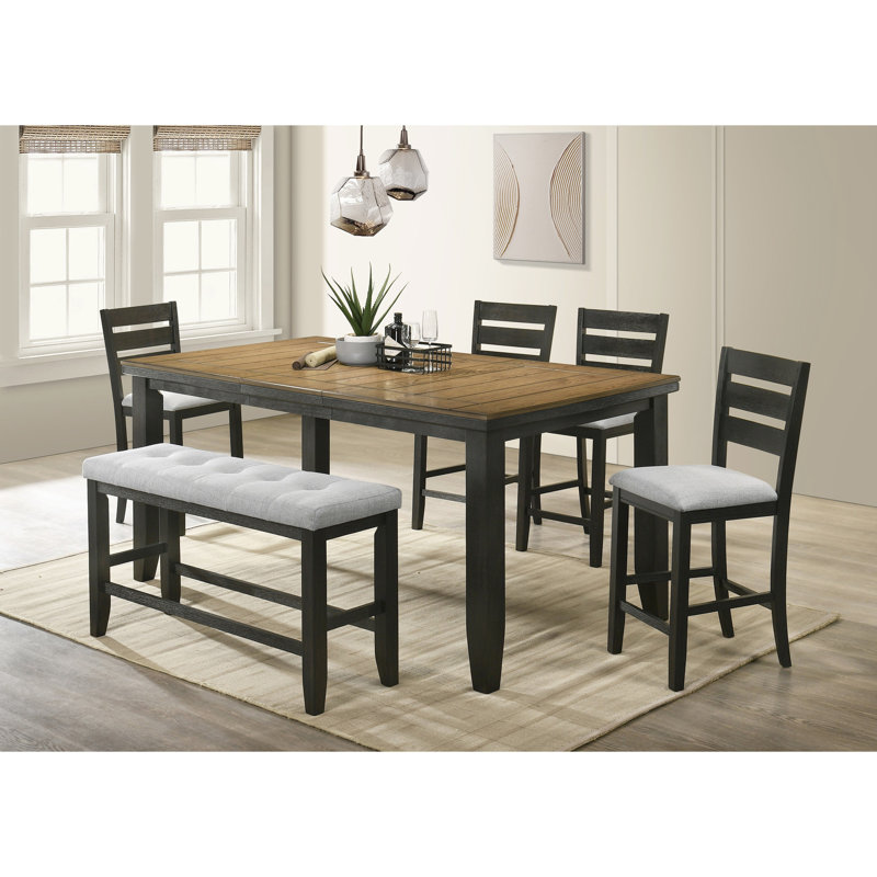 2 tabourets de bar à hauteur de comptoir au fini gris anthracite, avec revêtement en tissu fin et structure de dossier en bois gris anthracite, robustes
