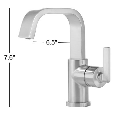 Single-Hole Bathroom Faucet with Drain
