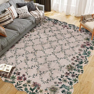 Tapis décoratif pour chambre à coucher, tapis rétro Boho