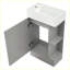 Meuble-lavabo moderne avec tablette à deux niveaux-104981890