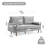 Velvet Lounge Sofa Seats 3, Highly Resilient And Comfortable Design, Comes With 2 Pillows, Suitable For A Variety Of Home Spaces-2030646558-2030646544