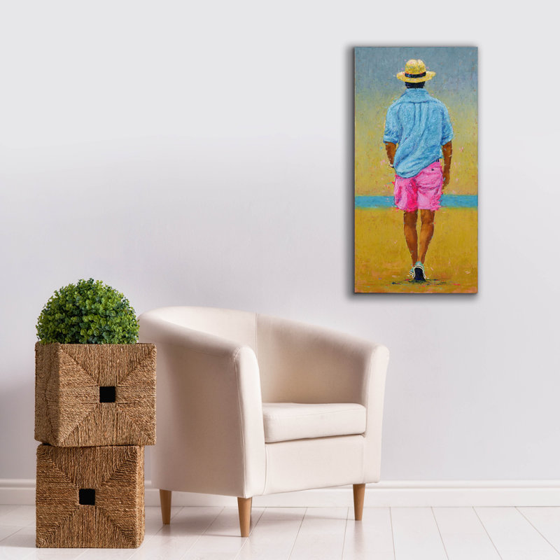  «First Man» par Michael Fratrich, art mural sur toile, 20 po x 40 po, H 40 po x l 20 po
