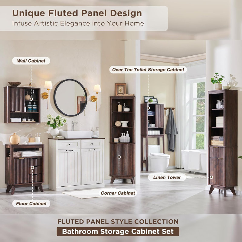 Ansa Wall Bathroom Cabinet, Bathroom Storage Cabinet Wall Mount With Sliding Barn Door And 1 Open Adjustable Shelf，For Bathroom, Kitchen