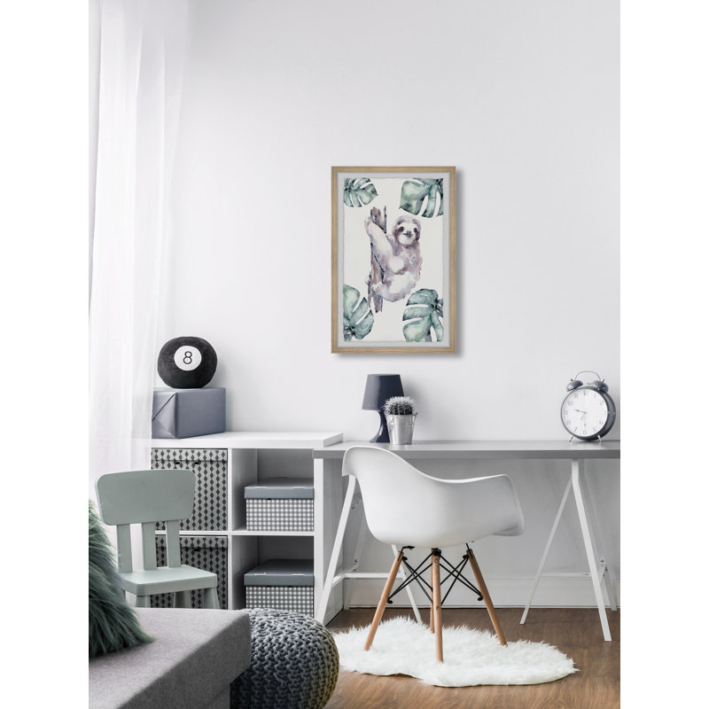 Jordy Palms And Sloth - Print, 30cm H x 20cm W