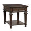 Table de bout Traditional Living Space avec option de rangement de couleur et de tiroir rectangulaire