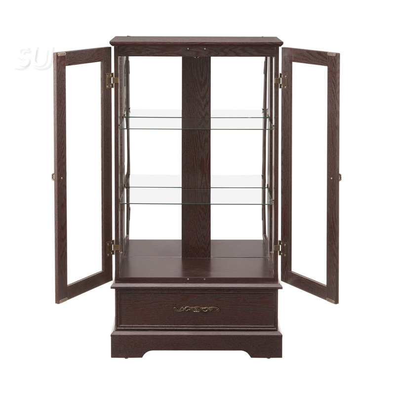 Vitrine lumineuse vitrée, Cerisier