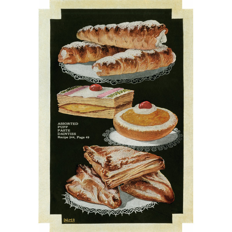 French Pastries II - Wrapped Canvas Print, 76cm H x 51cm W