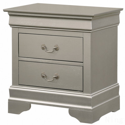 Elegant Silver Champagne Nightstand