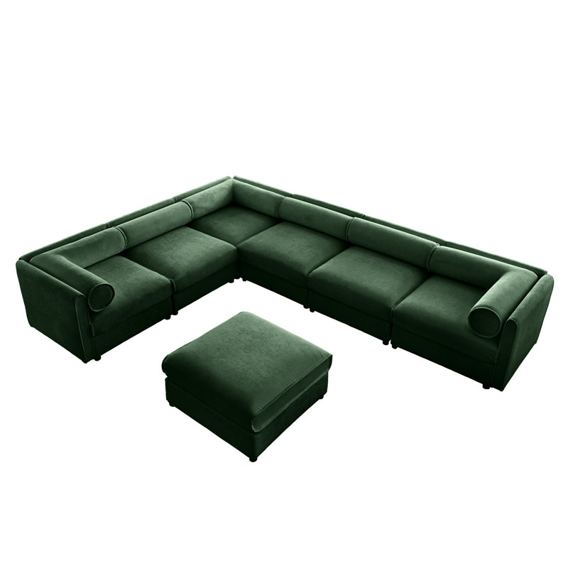 Chenille modulaire de salon avec rangement - 6 sièges, cylindriques et pour une atmosphère sereine grands sièges en chenille, et, améliorer votre décoration intérieure