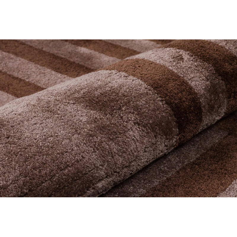 Tapis spécial touffeté de couleur brun et tissé à la machine en viscose tissé à la machine