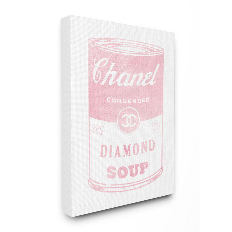 Soupe Fashion Diamond-imprimé de publicités, H 20 po x l 16 po x P 1,5 po, Toile tendue