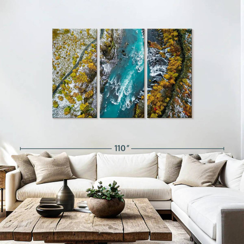 Alvord Hraunfossar Watefall, 48" H x 74" W