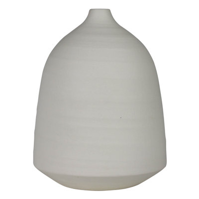 Bisque White Vase, Ceramic - Lrg