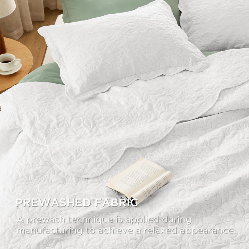 Ensemble de courtepointe prélavée Literie - Couvre-lit ultra doux, Très grand lit