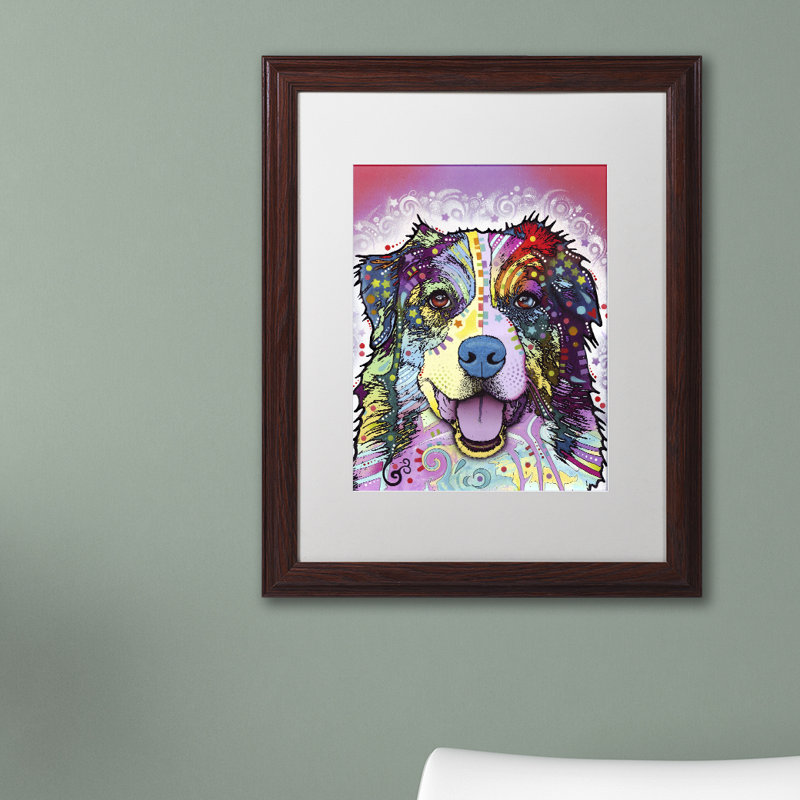 « australian berger », reproduction d’art sur toile encadrée, H 14 po x l 11 po x P 0,5 po