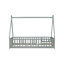 Lit simple en forme de tente, lit avec garde-corps, lattes et porte, gris-1502258153