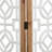 Epperson Wood Hinged Foldable Partition 3 Panel Geometric Divider Screen with Intricately Carved Designs