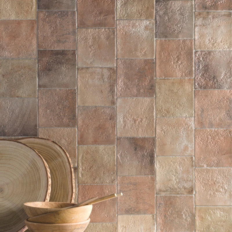 Navari 5x5 Textured Matte Ceramic Tile, Terra Cream