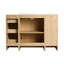 Meuble-lavabo autoportant simple 48 po avec plateau en résine, 2 tablettes et 3 tiroirs