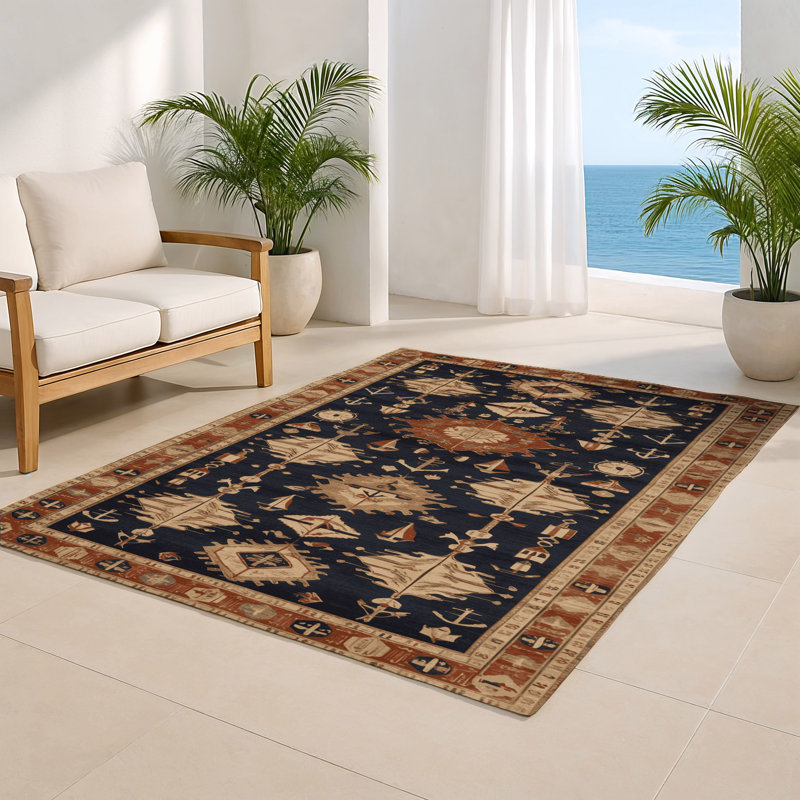 Tapis turc intérieur et extérieur gris, Rectangulaire 8 pi x 10 pi