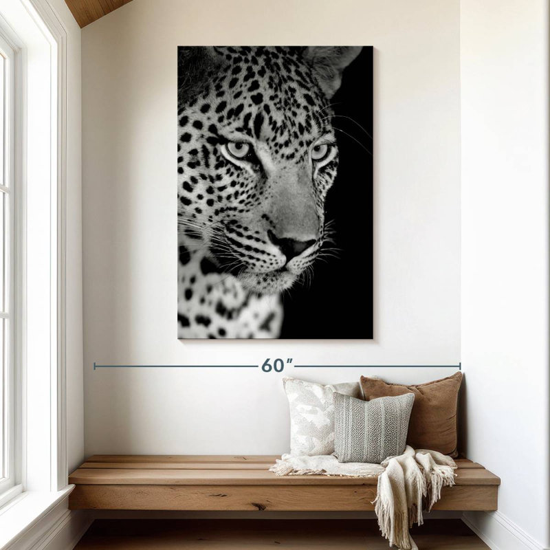 Brampt Leopard Monochrome, 48" H x 32" W