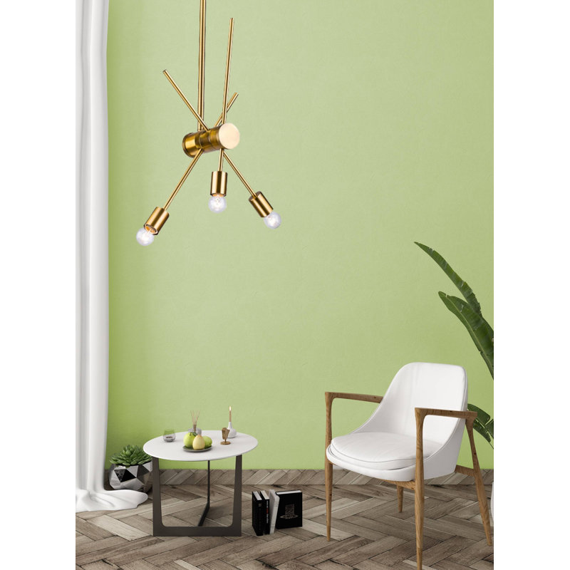 Applique murale spoutnik moderne 3 lumières Kinlaw, Or