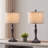 Idolina 25.62" USB Bedside Table Lamp Set with Bulbs-916987549