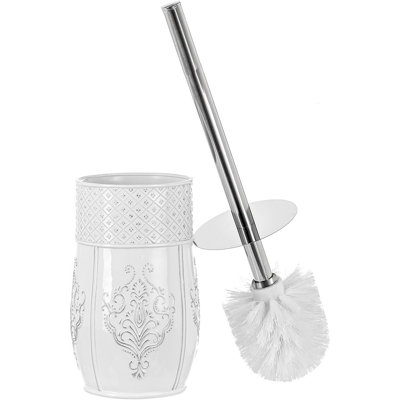 Creative Scents Vintage White Toilet Brush and Holder