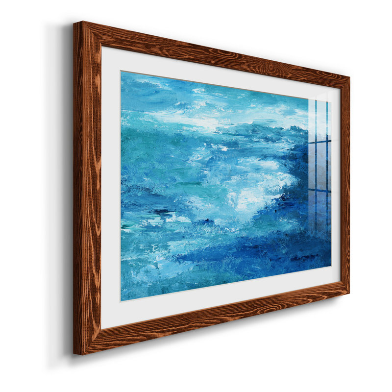 Crashing Waves II - peinture encadrée, H 37,5 po x l 27,5 po x P 1,5 po, Érable encadré