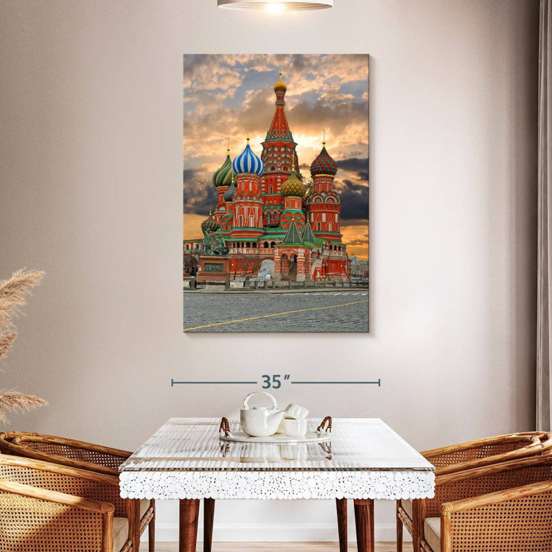 Cathédrale Saint-Basile de Nicci, Moscou, H 48 po x l 32 po