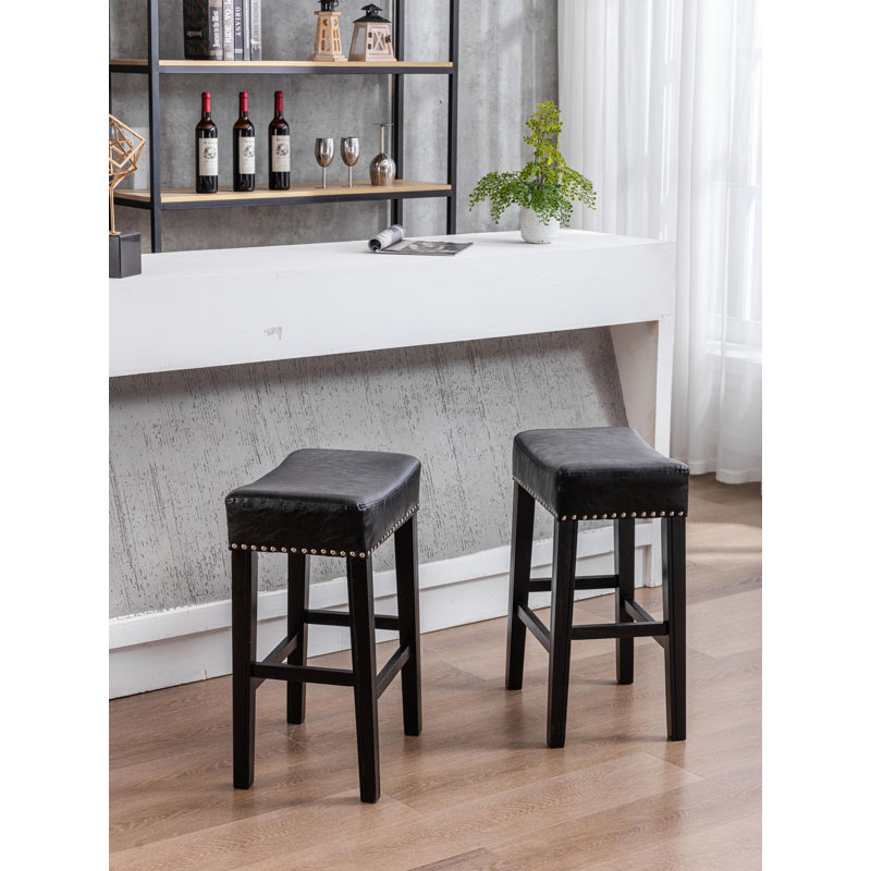 Tabourets de bar 26 po Heatherfield, Noir, Noir