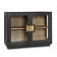 Larson Two-Door Glass Oak Wood Cabinet-1175925556-1175925547
