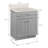Brookings 25 Inch Bathroom Vanity with Cultured Marble Vanity Top - Unassembled Bathroom Vanity with Sink, Sherwin Williams® Gray-79428260
