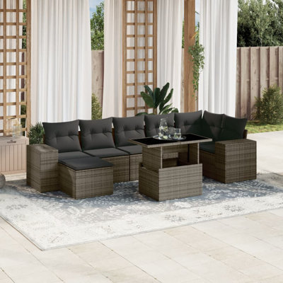 Vidaxl Garden Sofa Set Grey