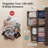 Conanso Dresser for Bedroom with 8 Drawers, Storage Tower with Fabric Bins, Black-118583744