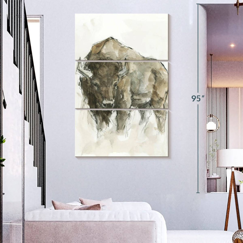 Brampt American Buffalo II, 74" H x 48" W