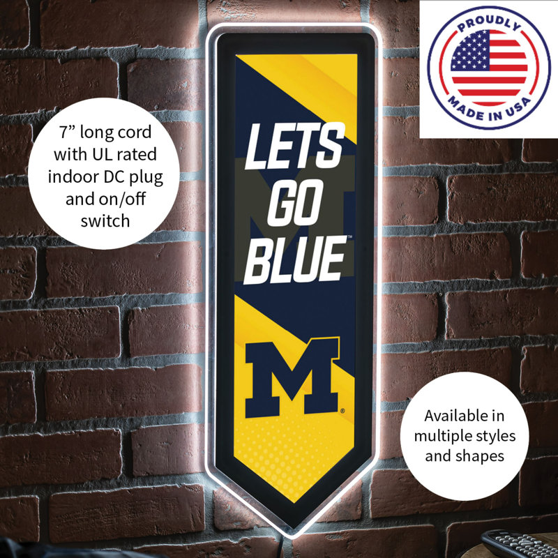 Enseigne murale NCAA Team Pennant, Université du Michigan