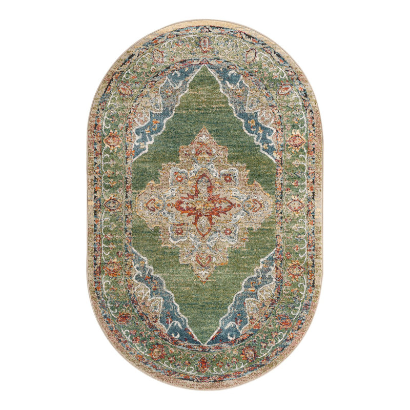 Alresford Oriental Indoor Rug, Oval 7'10" x 10'
