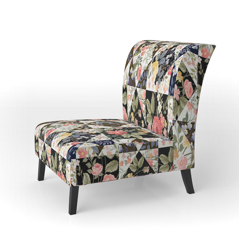 Fauteuil de chambre rembourré Roses