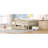 Natural-toned Solid Wood Full Size Platform Daybed with Two Storage Drawers, Versatile for Living Rooms and Guest Bedrooms