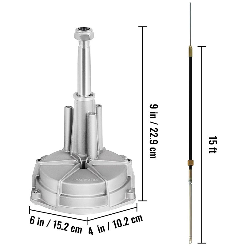 Câble de direction rotatif marin 15 pi 1pc pour remplacement de direction de bateau hors-bord