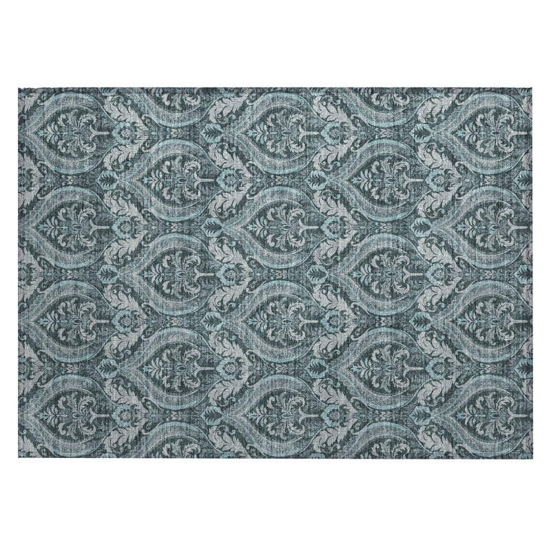 Cresley Floral Indoor / Outdoor Rug, Rectangle 1'8" x 2'6"