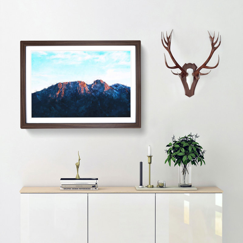 Mountain Peak in Zakopane Poland - Picture Frame Graphic Art Print, 62cm H x 87cm W x 2cm D, Walnut Framed