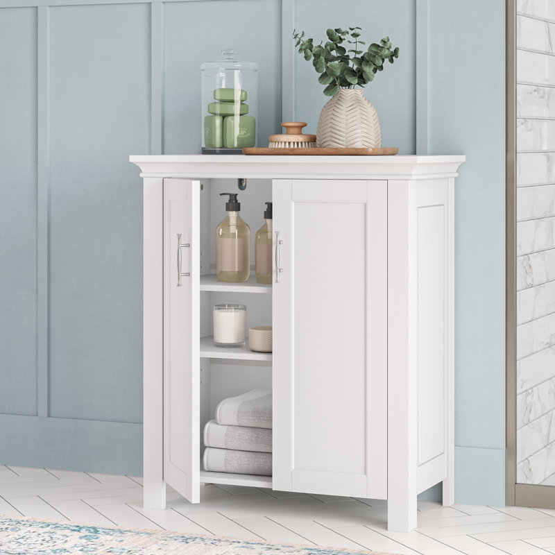 Armoire de rangement à deux portes avec tablette réglable RiverRidge Somerset - blanc
