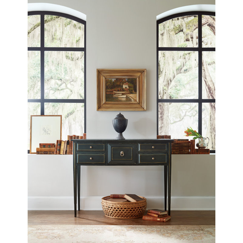 Charleston Green 48'' Rustic Wood Console Table with Storage