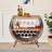 Cork Catcher Accent Table With Wine and Stemware Racks