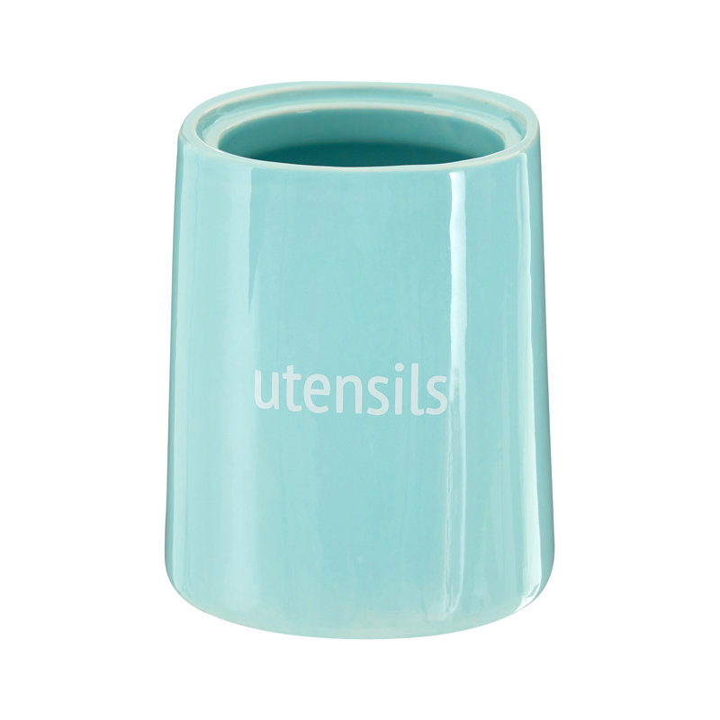 Dolomite Utensil Crock, Blue