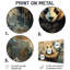 Portrait de panda dans une forêt de bambous II - Panda, décoration murale en métal, reproduction d'art moderne en métal-467520769