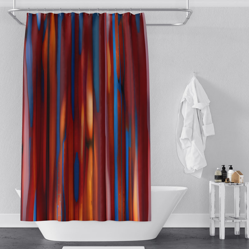 Striped Shower Curtain, 93" H x 70" W