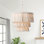 Luminaire suspendu tambour blanc à 1 lumière Layd